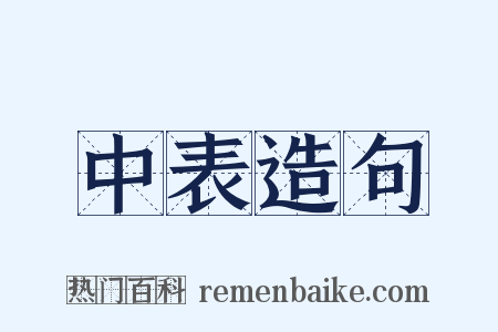 中表造句是什么意思的图片